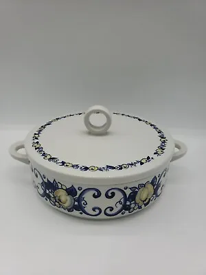 Villeroy & Boch Retired Cadiz Porcelain 1¼ QT Casserole Baking Dish W/ Lid • $34.99