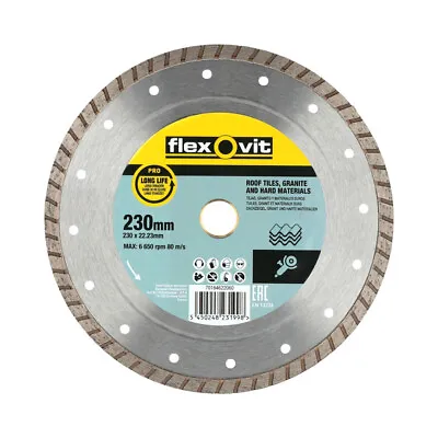 230mm 9 Inch Diamond Cutting Blade Turbo PRO Disc For Hard Materials QUALITY • £14.99