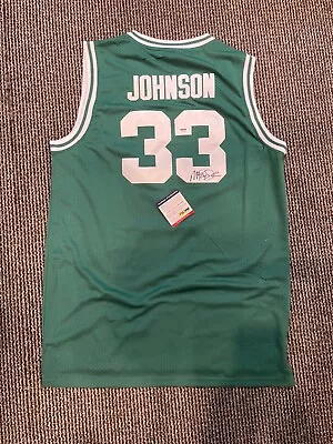 Magic Johnson Michigan State Lakers Signed Hardwood Classic Jersey Psa Authentic • $225