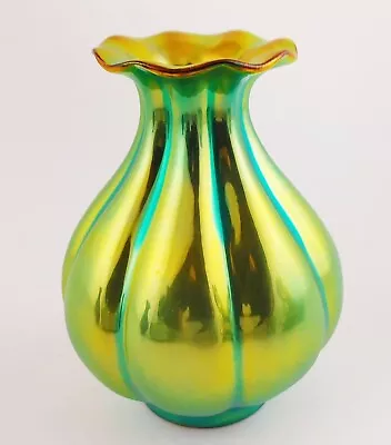 $110 • Buy Zsolnay Green Eosin Segmented Vase