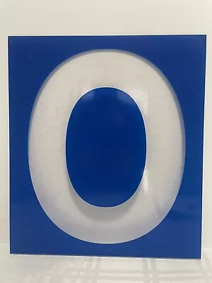 Vintage Acrylic Chevron Service Station Gas Price Number “ 0 “   15” X 17” Blue • $20