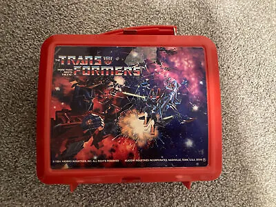 Vintage 1984 Transformers Lunch Box With Thermos Aladdin Hasbro - No Thermos • $25