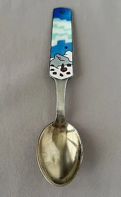 July 1963 A. Michelsen Santa's Village Gilded Sterling Silver Spoon;U248 • $65