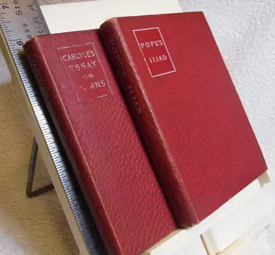 2 Macmillan Pocket English Classics 1900 Pope's Iliad & Carlyles Essay On Burns • $9.99