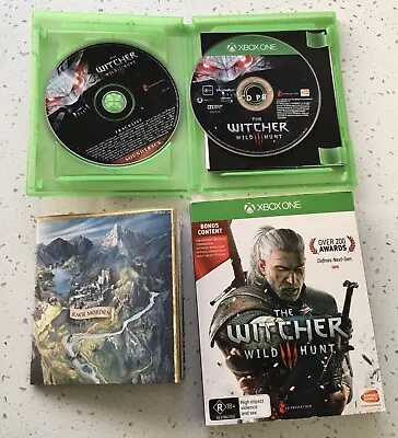 The Witcher 3 Wild Hunt Microsoft XBox One (w/ Slipcover Map Stickers) RPG • $20