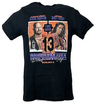 Bret Hart Vs Steve Austin Wrestlemania 13 Black T-shirt • $27.99