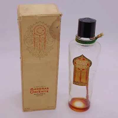 Vintage 1940’s MYRURGIA ‘Maderas De Oriente’ Lotion/Perfume Bottle Spain W/Box • $85