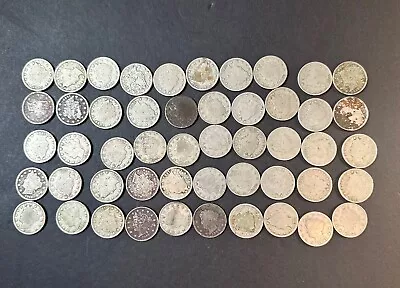 Lot Of 50 Liberty V Nickels  • $10.50