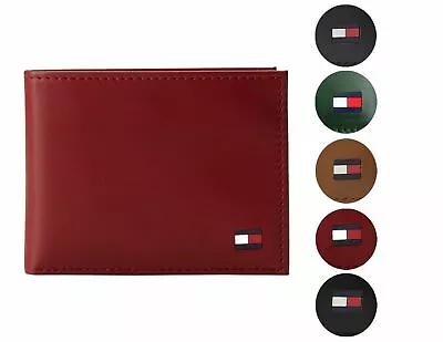 Tommy Hilfiger Men's Premium Leather Credit Card ID Wallet Passcase 31TL22X046 • $27.29