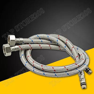 £4.45 • Buy M10 X1/2 BSP Kitchen/ Basin Monobloc Mixer Tap Connectors Flexi Hose Pipes Tails