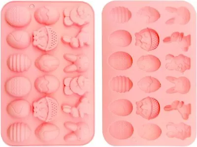 UK  Easter Silicone Chocolate Mould 18 Cavity Basket Rabbit... • £11.90