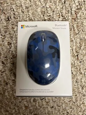 Microsoft Bluetooth Wireless Mouse Nightfall Camo Blue Special Edition 8KX-00002 • $14.49