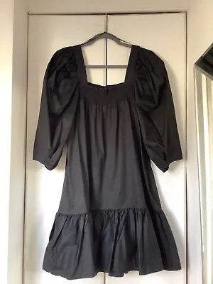 H&M Conscious Collection Black Dress Size Med NWT  • £20