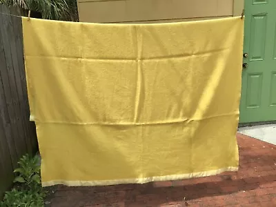 Vintage Yellow Wool Blanket Clean • $19.99