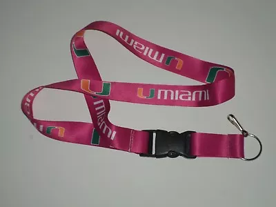 NCAA Brand New Lanyard Keychain Miami Hurricanes ID Holder  • $6.49