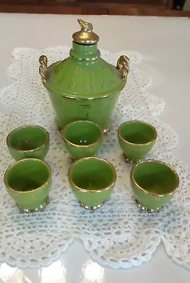 Vintage Liqueur Carafe  And 6 Cups - Possibly Italian • $15