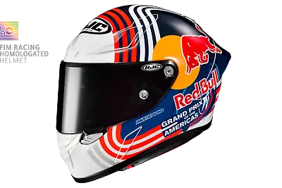 HJC RPHA 1 Red Bull Austin GP White Blue MC21SF Full Face Helmet - New! Fast ... • $1365.10