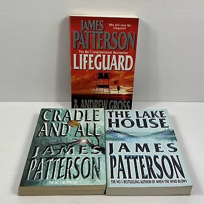 James Patterson Large Paperback X 3 Lifeguard/lake House/cradle And All Lot • $29.95