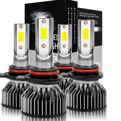 9005 9006 10000K Super Bright White LED Headlights Kit Combo Bulbs HIGH/LOW Beam • $28.99