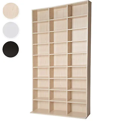 Shelving Unit Storage CD Shelves Display Unit Narrow Rack Bookshelf DVD Bookcase • £141.99