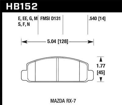 Front Disc Brake Pad Set Fits 1976-1978 Mazda Cosmo HP Plus Disc Brake Pad • $154.75