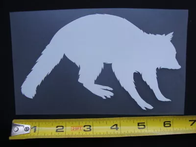 White Raccoon Silhouette Vinyl Decal Sticker Hunting Hunter Archery Outdoor 6X4  • $3.49