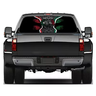 Maya Warrior Mexican Culture Pattern Truck Rear Window Perforated Decal Sticker2 • $49.99