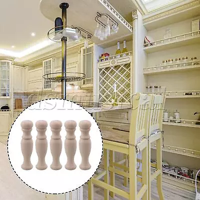 5 Pcs Unpainted Wood Baluster Spindles For DIY Home Decoration 2.76 Inch • $9.24