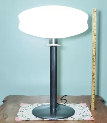 Modern Sleek Design Italian Luce Table Lamp Metal & Glass Stefano Marcato 1980's • $795