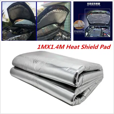 $33.20 • Buy 5mm 1MX1.4M Heat Shield Mat Car Hood Turbo Exhaust Muffler Insulation Pad New