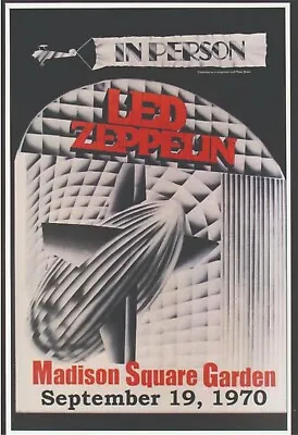 $12.95 • Buy Led Zeppelin Concert Reproduction 8.50  X 11  Poster Free Top Loader #2