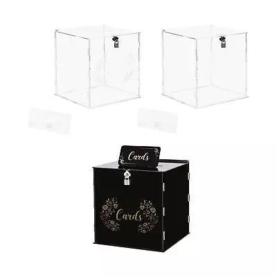 Acrylic Wedding Cards Box Reception Table Card Box Decoration Envelope Gift Card • $55.24