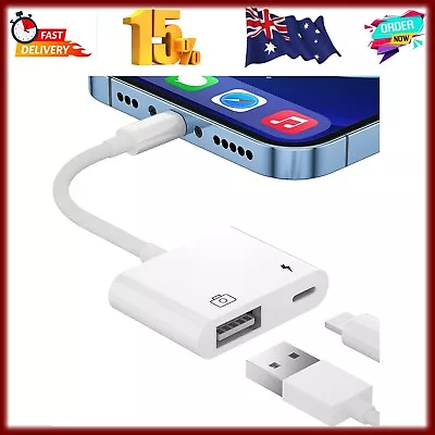 $23.89 • Buy [2 In 1] 8-PIN To USB 3.0 OTG Adapter For IPhone Connect USB Flash Drive, Camera
