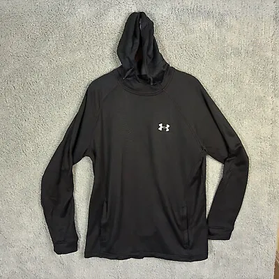 Under Armour Pullover Mens XL Loose Fit No Zip Hoodie Jacket Black Pockets • $22.99