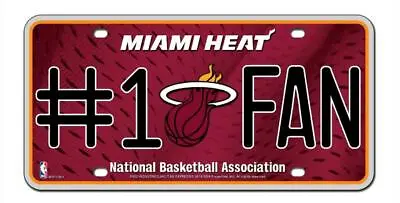 Miami Heat #1 Fan License Plate [NEW] NBA Tag Auto Truck Frame Metal • $9.95