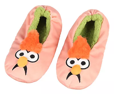 Disney The Muppets Beaker Slippers 3D Embroidered Slipper Socks No-Slip Sole • £16.34