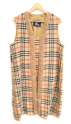 £26 • Buy BURBERRYS' Vintage Brown 100% Wool Nova Check Coat Liner W50