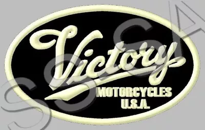 VICTORY MOTORCYCLES USA EMBROIDERED PATCH IRON/SEW ON ~4-5/8  X 2-7/8  GUNNER V2 • $12