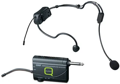 Q-Audio QWM1900HS UHF Lightweight Headset Wireless Radio Microphone System • £97.99