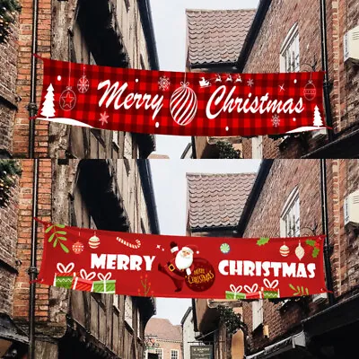 $8.97 • Buy 9FT Large Merry Christmas Banner Sign Santa Xmas Outdoor Indoor Decoration Home
