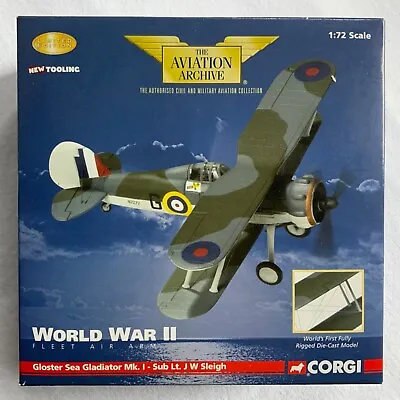 Corgi Aviation Archive AA36202 1:72 Gloster Sea Gladiator Lt J W Sleigh 804 NAS • £39.99