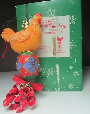 Dept 56 Twelve Days Of Christmas Tree Ornament - 3 French Hens - With Box • $28.50