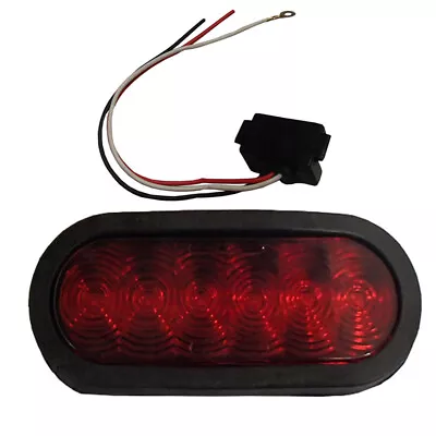 (1) Trailer Truck LED Sealed RED 6  Oval Stop/Turn/Tail Light • $8.99