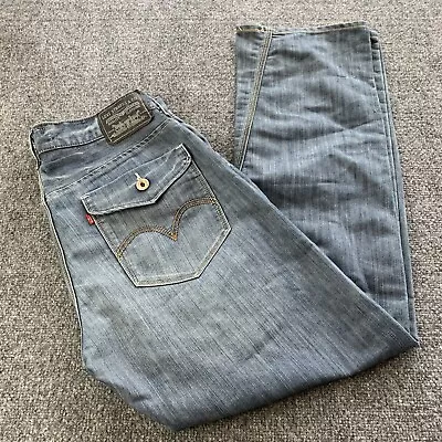 Levis 514 Men's Slim Straight Leg Blue Denim Jeans Flap Back Pocket Size 36 X 32 • $30.99