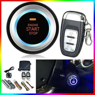 Car SUV Alarm System Keyless Entry Engine Start Push Buttons Remote Control Kit • $62
