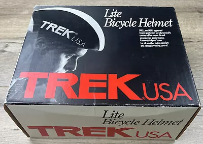 Vintage TREK USA Lite Bicycle Helmet 1991 Red White Adult Size Medium • $24.99