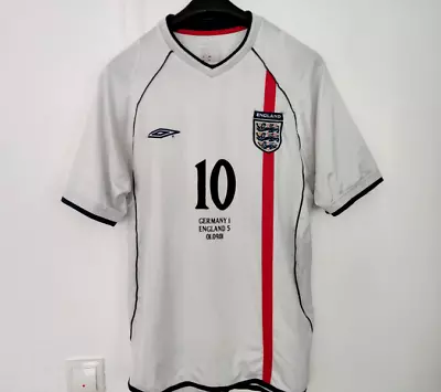 Vintage Rare OWEN #10 England 2001/2002 Away Football Soccer Jersey Shirt XL • $245.32
