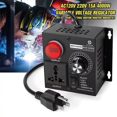 - 120V~220V 15A Electric Motor Variable Speed Controller 4000W AC Motor Speed  • $32.28