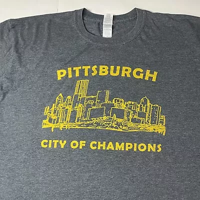 Pittsburgh Steelers Pirates Penguins T Shirt City Of Champions 2XL 2TG 2EG • $28.88