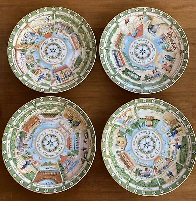 Williams-Sonoma CHEMIN DE FER 8.25  Salad Plate Set 4Pc Porcelain Railway • $25